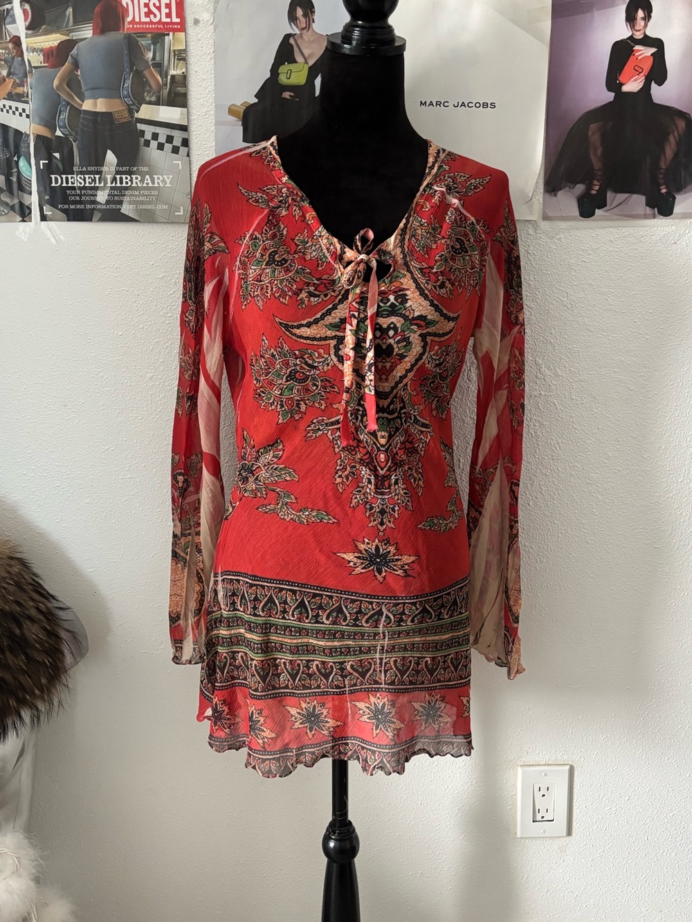 Mushka by Sienna Rose  Paisley Tie-Neck Tunic Dress